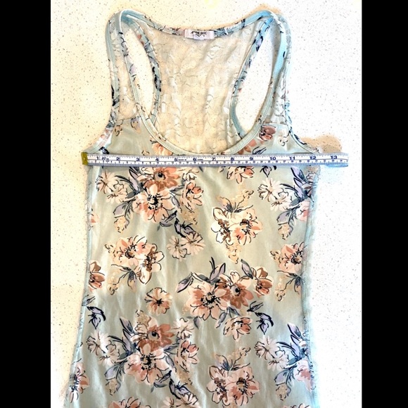 Ardene floral tank top, size XS, colour Pale Green - Picture 3 of 6